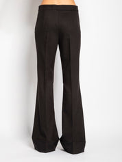 Pantalone flare con risvolto