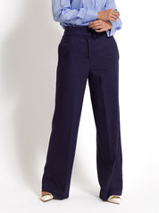 Pantalone gamba larga in lino