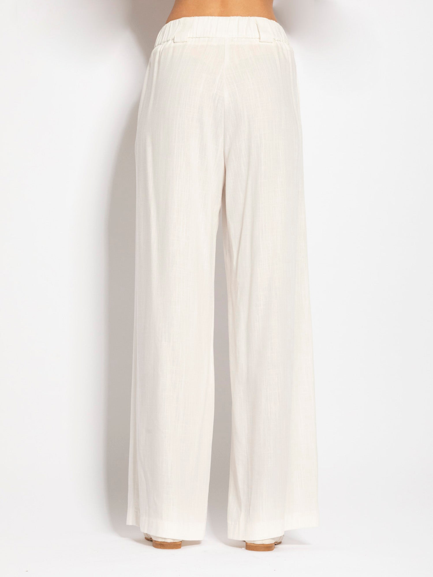Wide-leg linen trousers