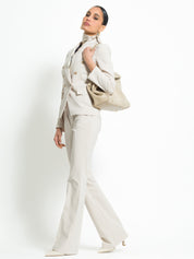 Pantalone flare in cotone