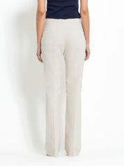 Pantalone flare in cotone