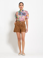 Shorts in pizzo