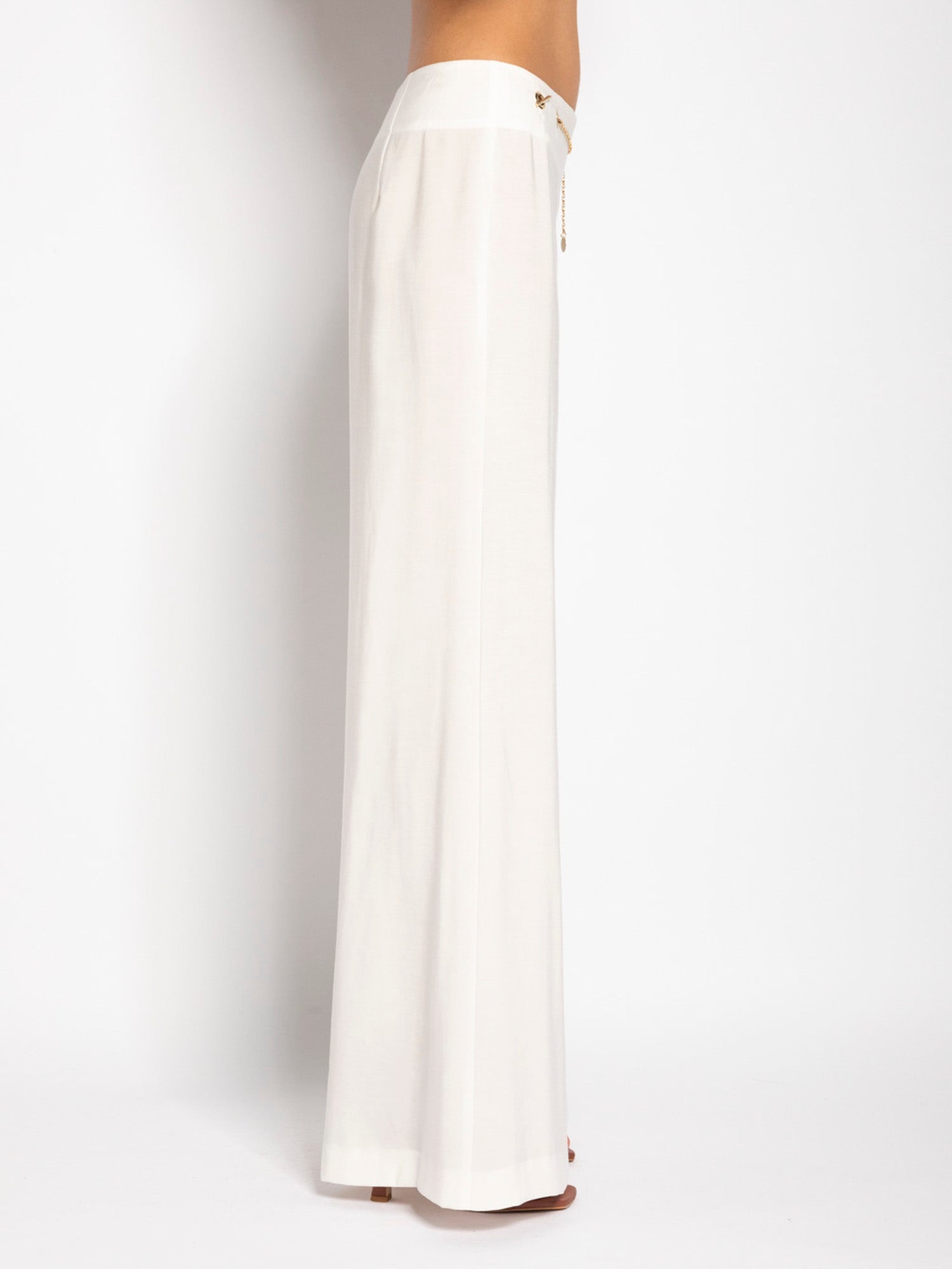 Pantalone con cintura catena in tencel | Uncategorized da donna