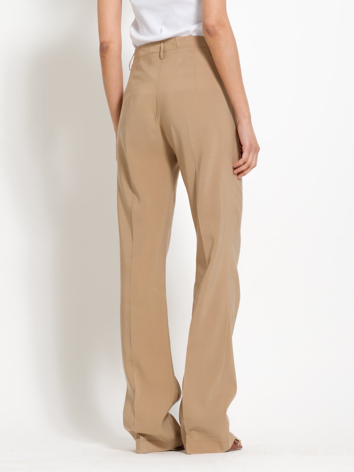 Pantalone a vita alta in tencel