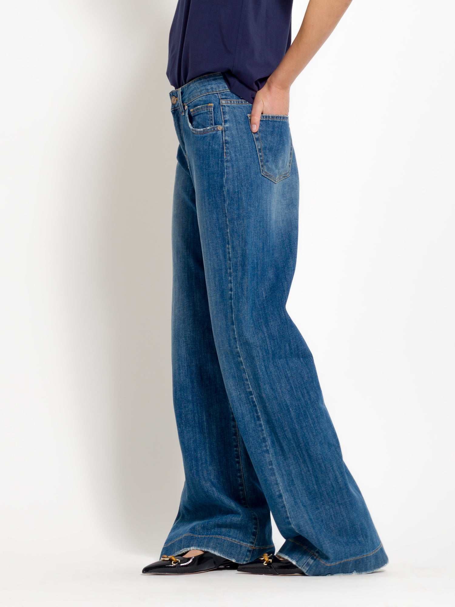 Jeans a palazzo in denim wash | Uncategorized da donna