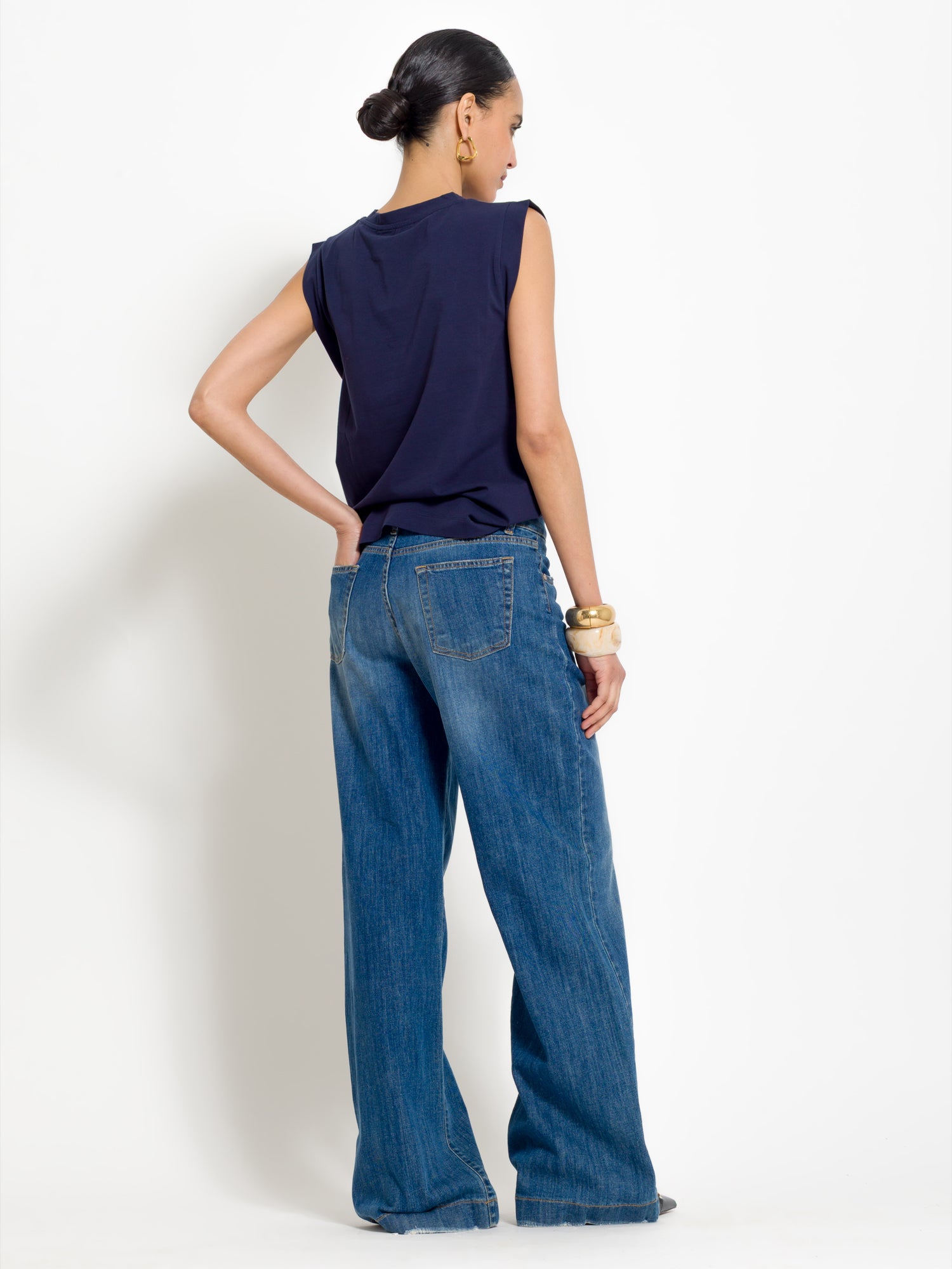 Jeans a palazzo in denim wash | Uncategorized da donna