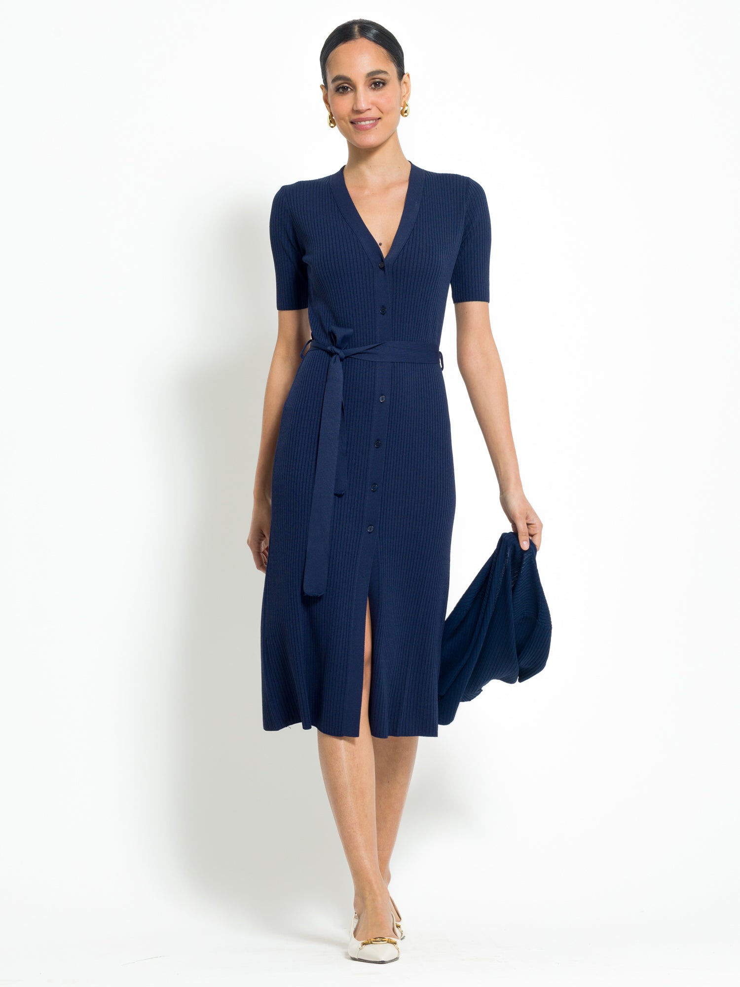 Abito midi in maglia con cintura | Uncategorized da donna