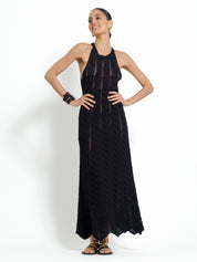 Abito in cotone lungo traforato in maglia | Uncategorized da donna