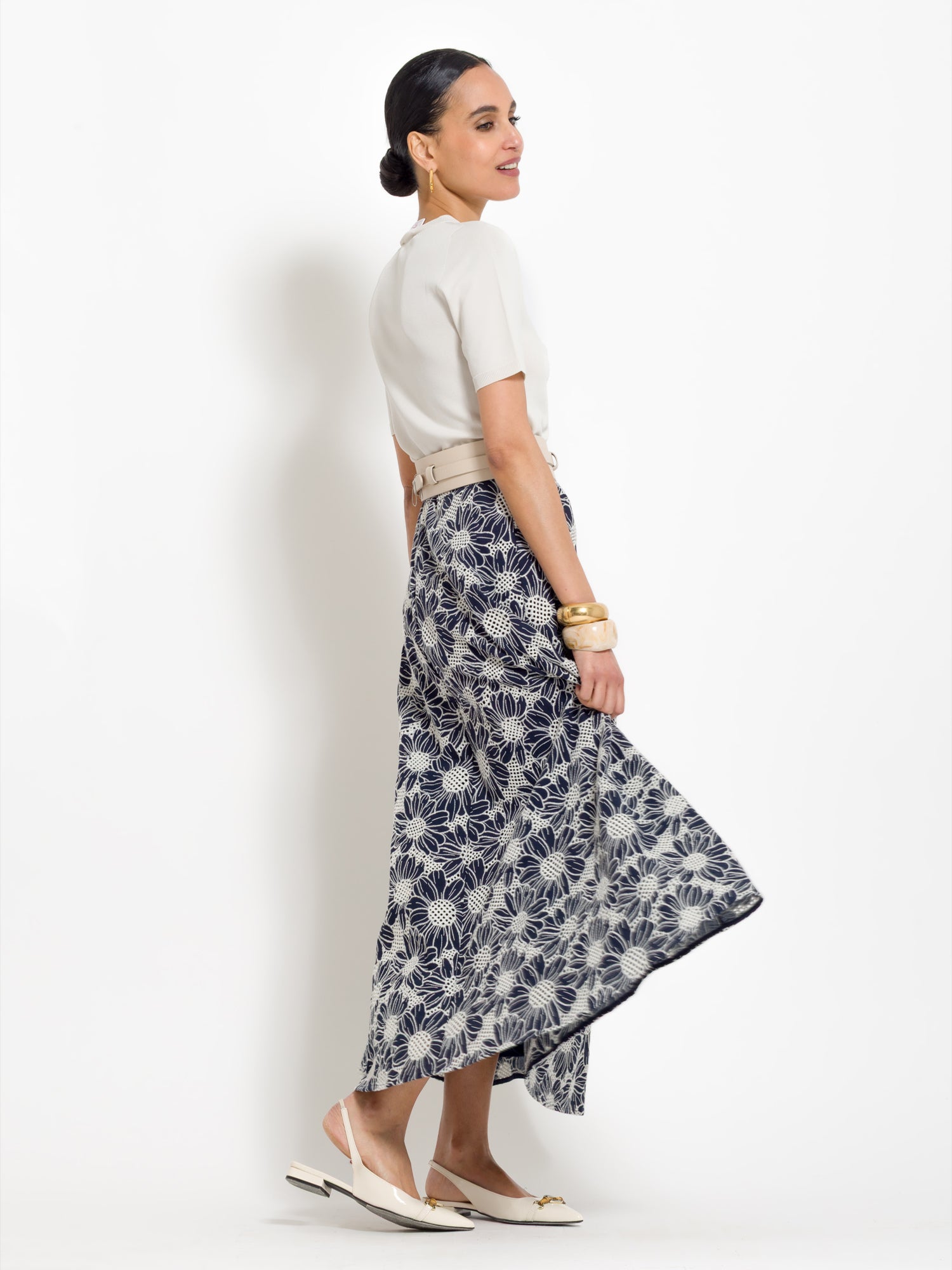 Gonna lunga in cotone ricamato | Uncategorized da donna