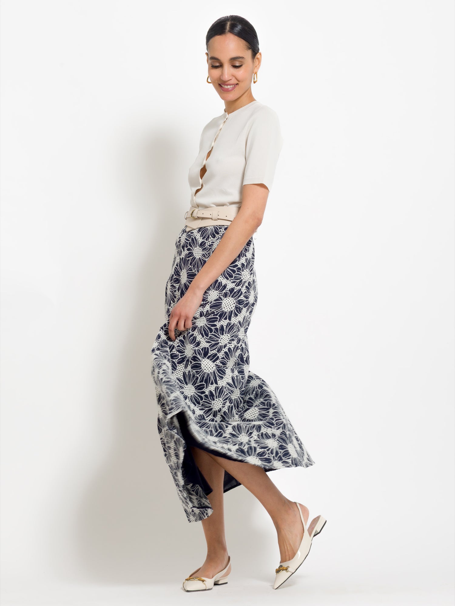 Gonna lunga in cotone ricamato | Uncategorized da donna