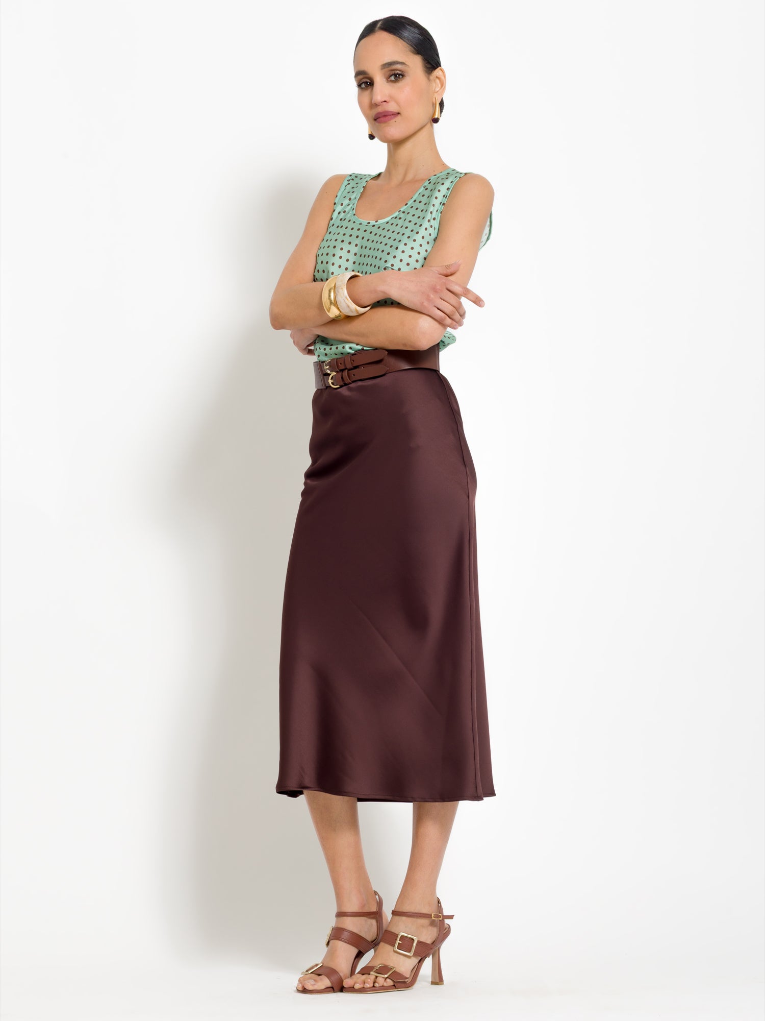 Gonna fluida in envers satin | Uncategorized da donna