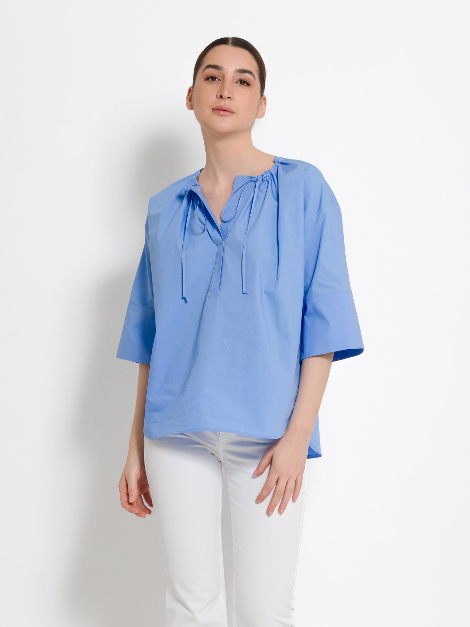 Camicia in cotone con lacci | Uncategorized da donna
