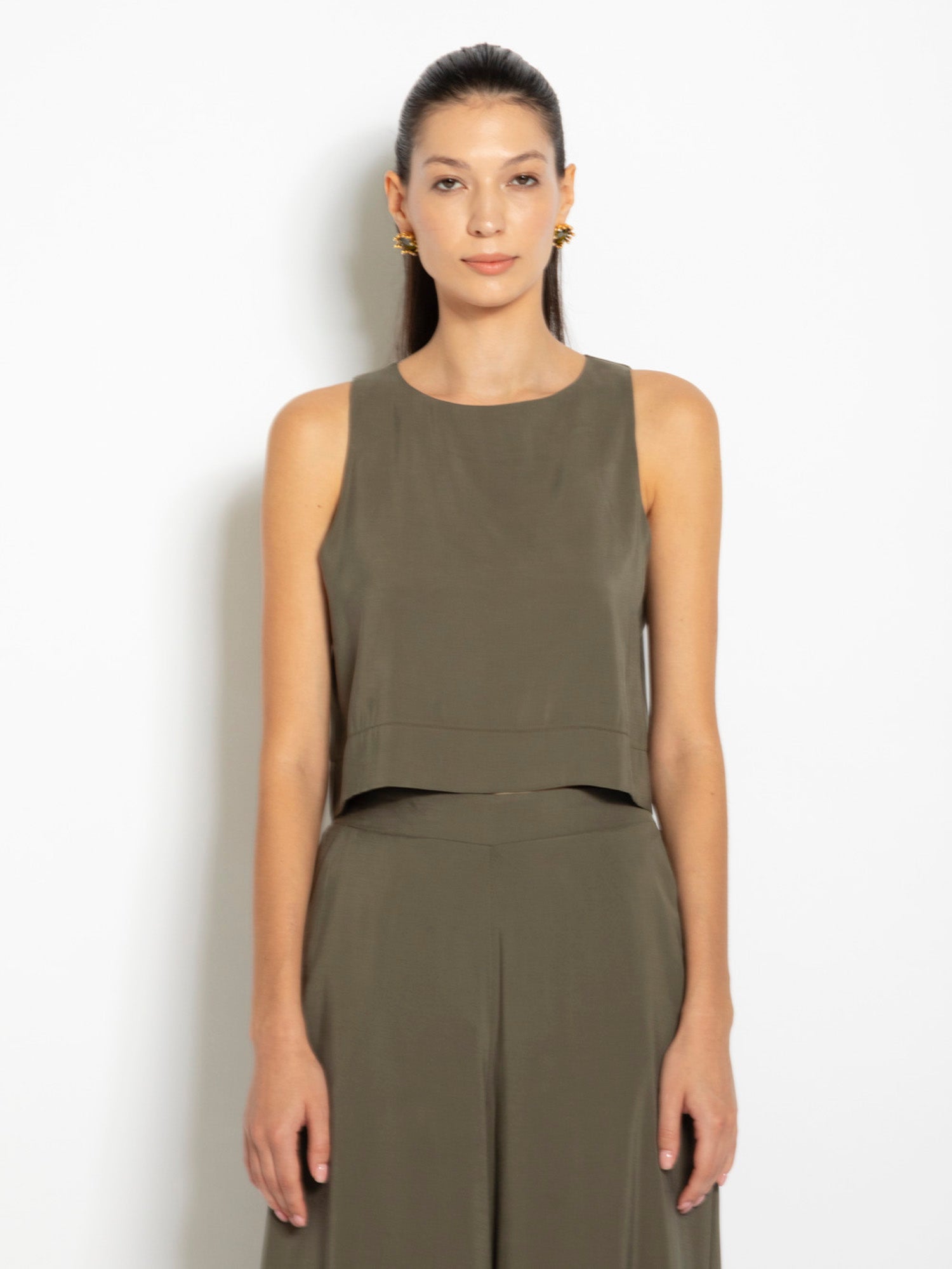 Crop top in tencel | Uncategorized da donna