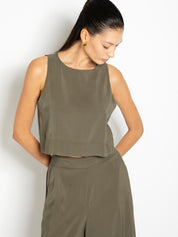 Crop top in tencel | Uncategorized da donna