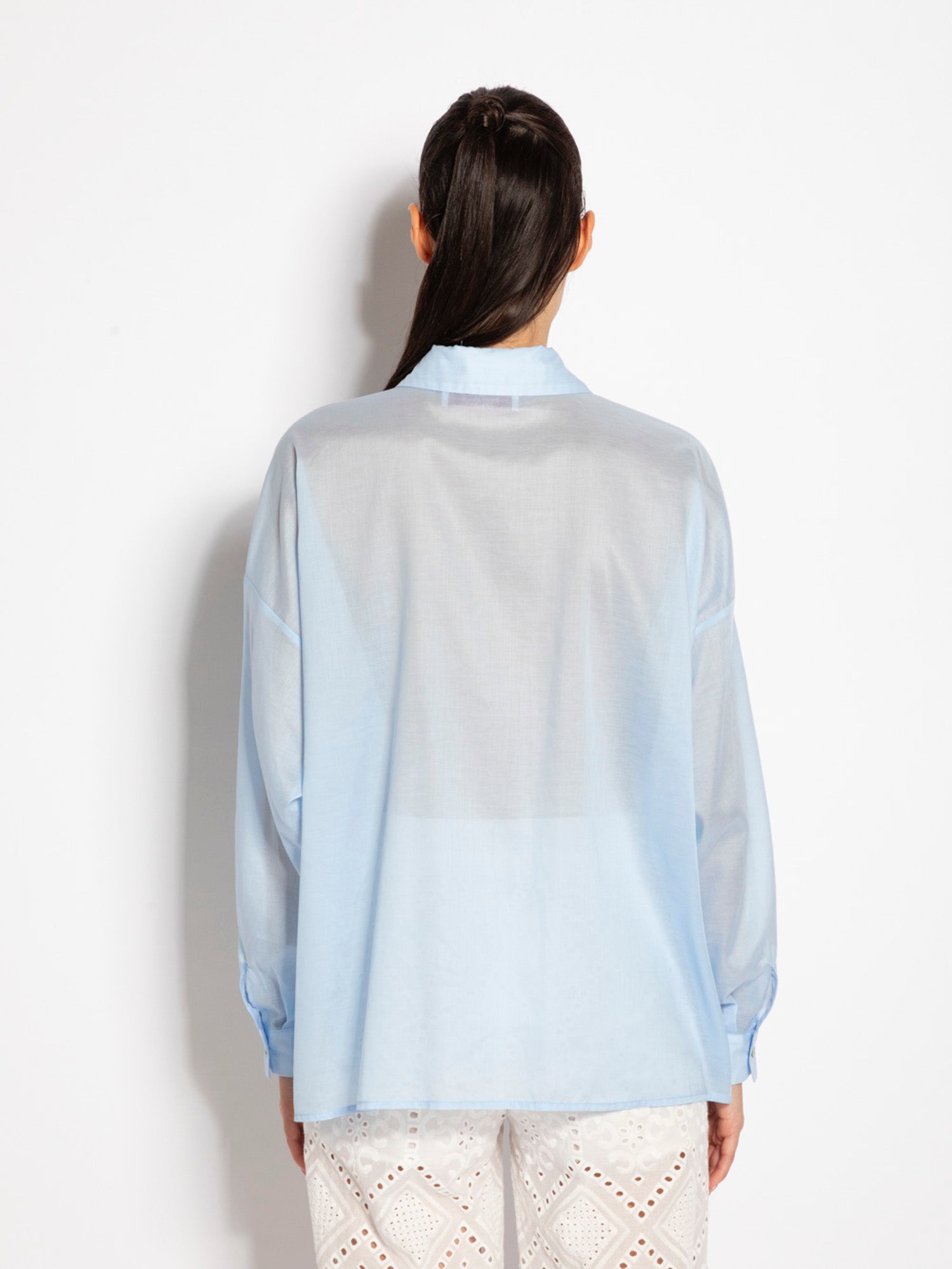 Camicia in mussola di cotone con tasche | Uncategorized da donna