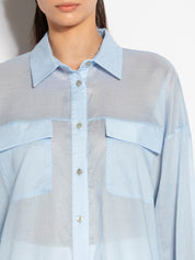 Camicia in mussola di cotone con tasche | Uncategorized da donna