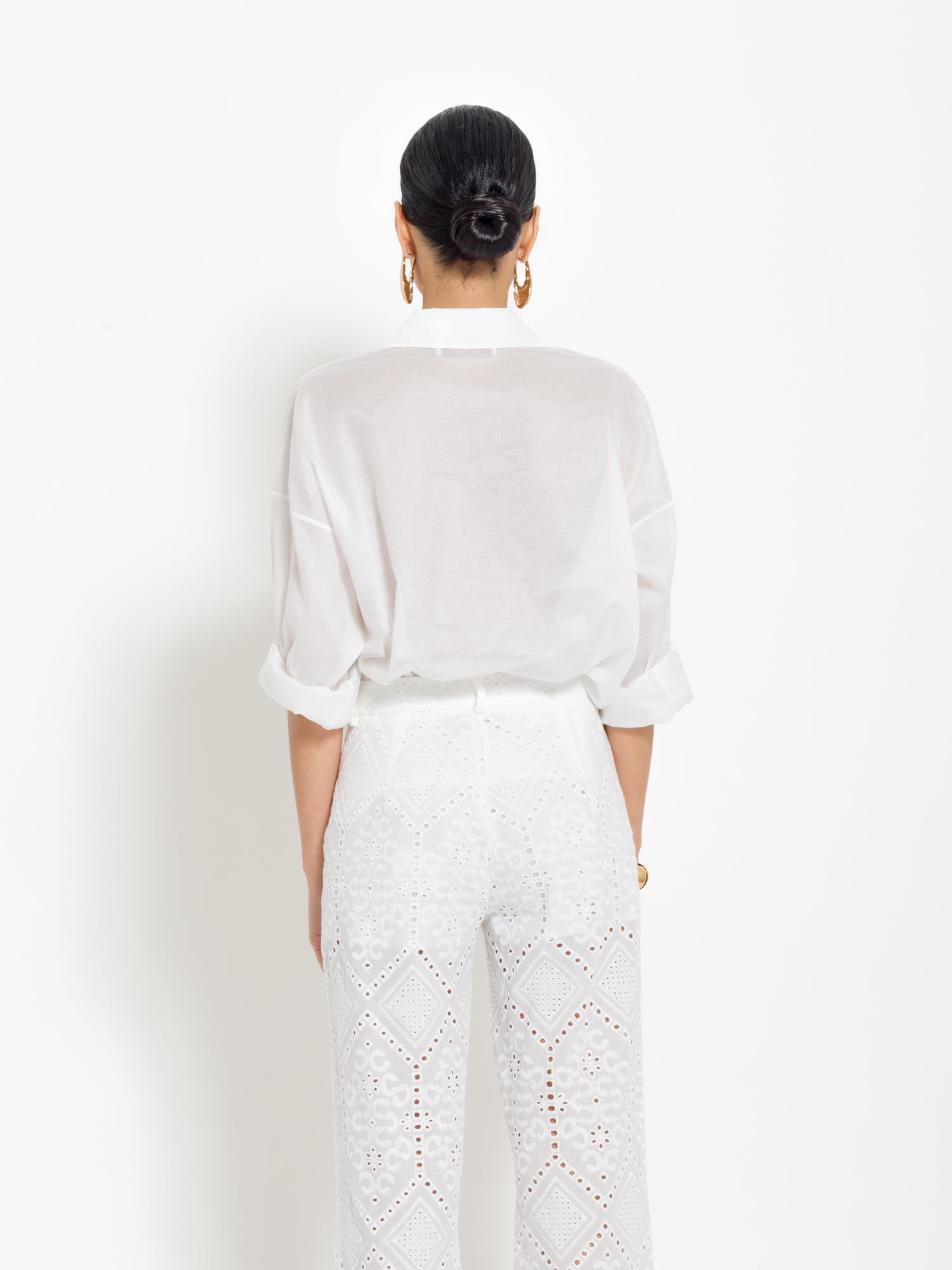 Camicia in mussola di cotone. con tasche | Uncategorized da donna