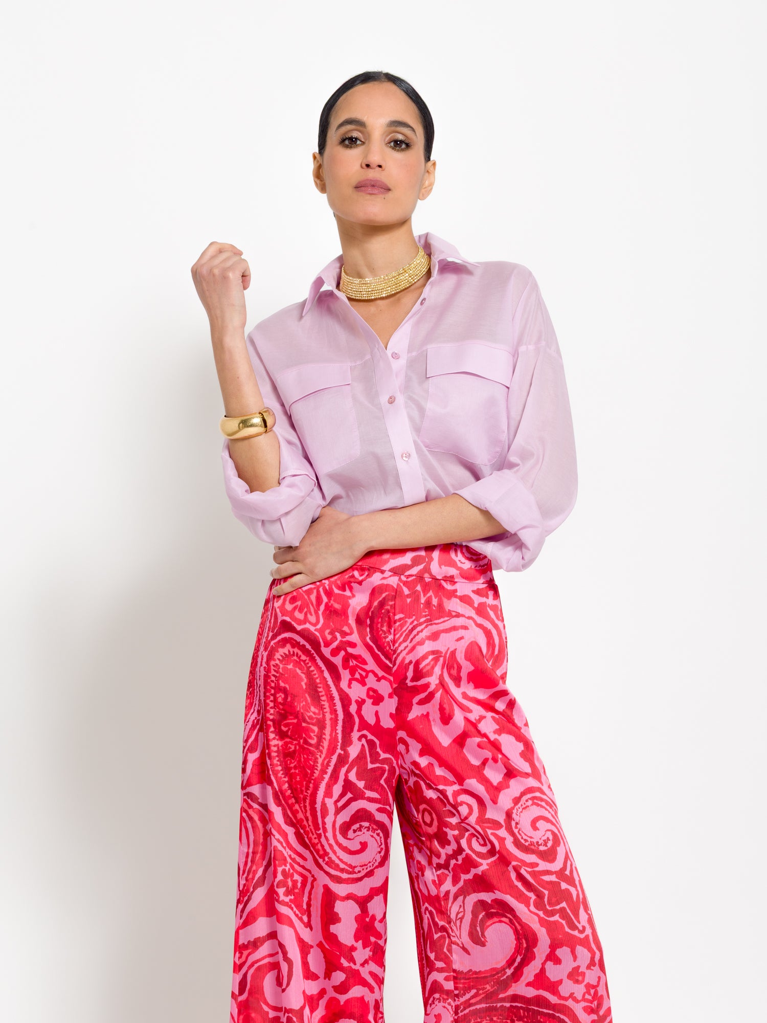 Camicia in mussola di cotone con tasche | Uncategorized da donna
