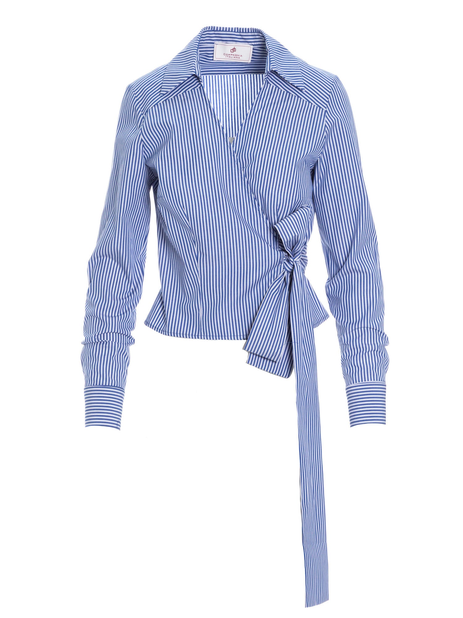Camicia incrocio cropped in cotone | Uncategorized da donna