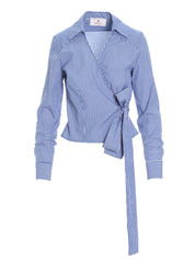 Camicia incrocio cropped in cotone | Uncategorized da donna