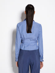 Camicia incrocio cropped in cotone | Uncategorized da donna