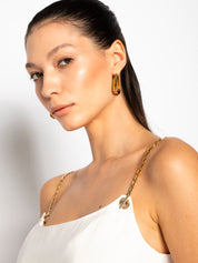 Top con catene in tencel | Uncategorized da donna