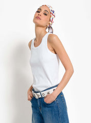 Cintura in pelle stampa cocco con occhielli | Uncategorized da donna