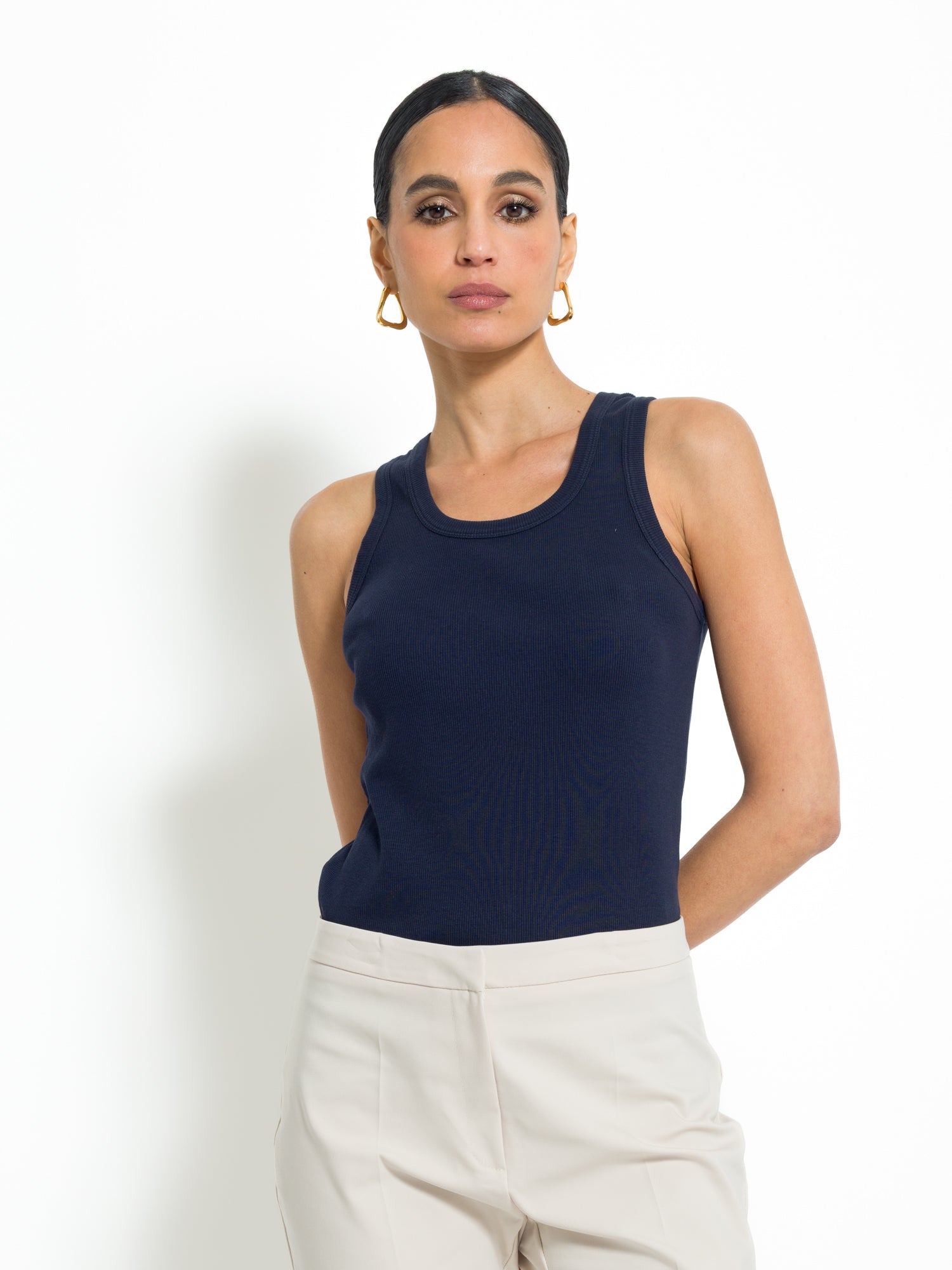 Canotta in cotone a costine | Uncategorized da donna