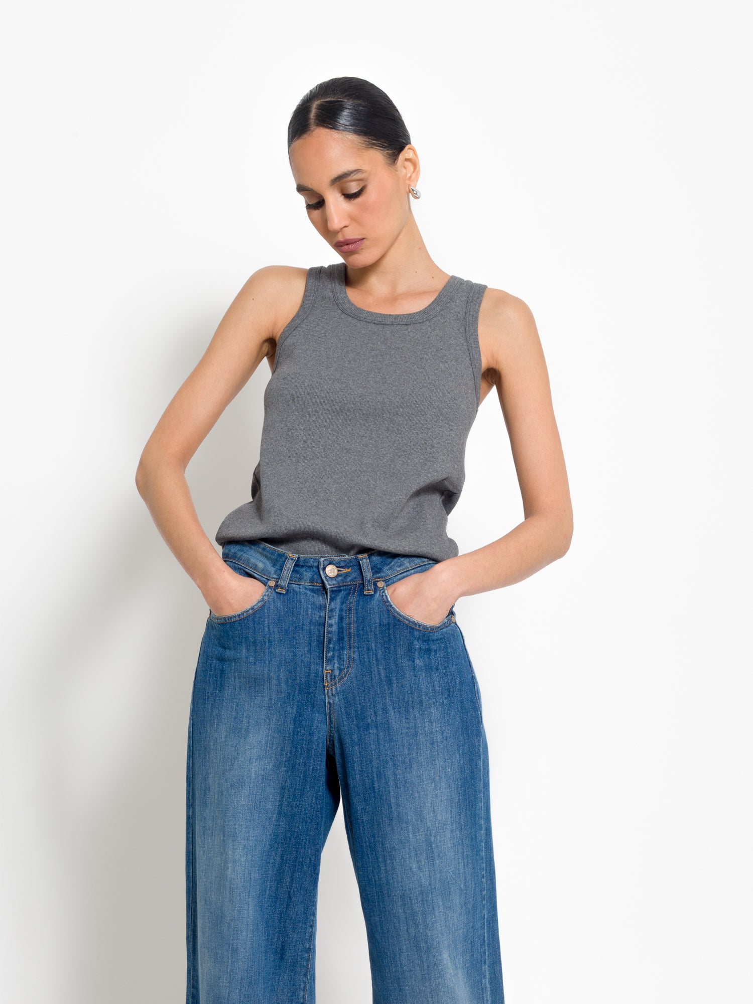 Canotta in cotone a costine | Uncategorized da donna