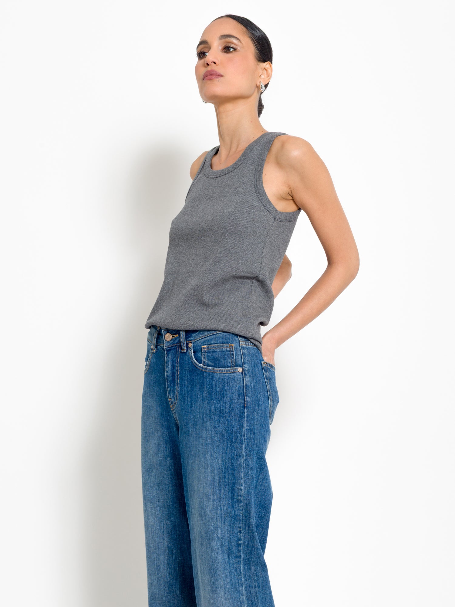 Canotta in cotone a costine | Uncategorized da donna