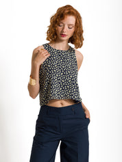 Crop top stampa margherite | Uncategorized da donna