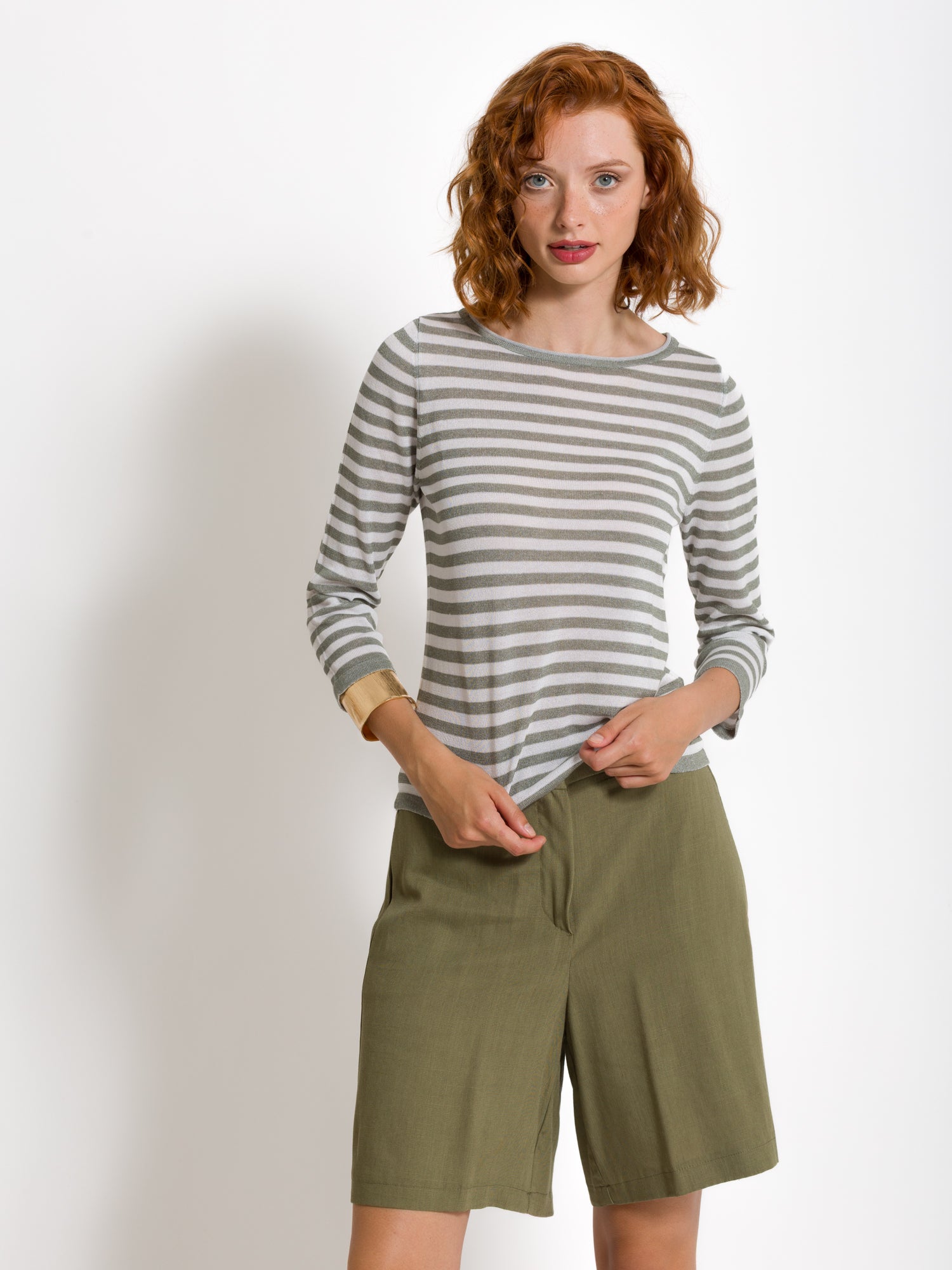 Maglia a righe manica tre quarti | Uncategorized da donna