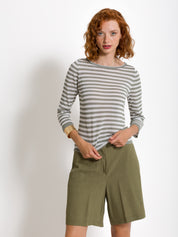 Maglia a righe manica tre quarti | Uncategorized da donna