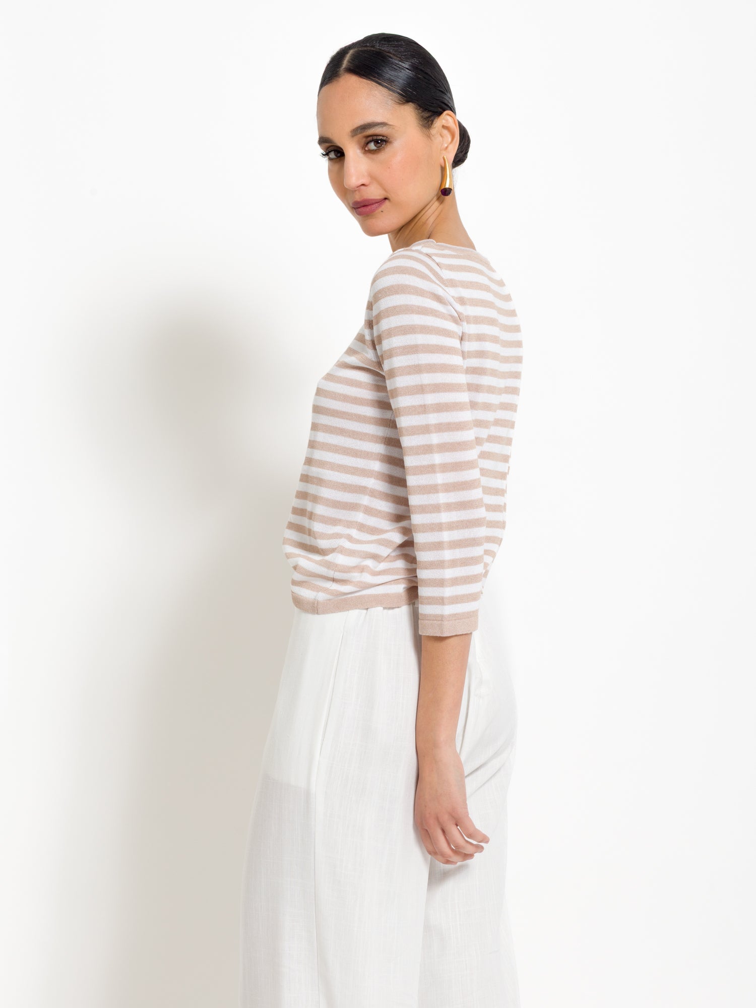 Maglia a righe manica tre quarti | Uncategorized da donna