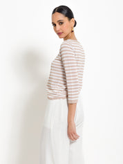 Maglia a righe manica tre quarti | Uncategorized da donna