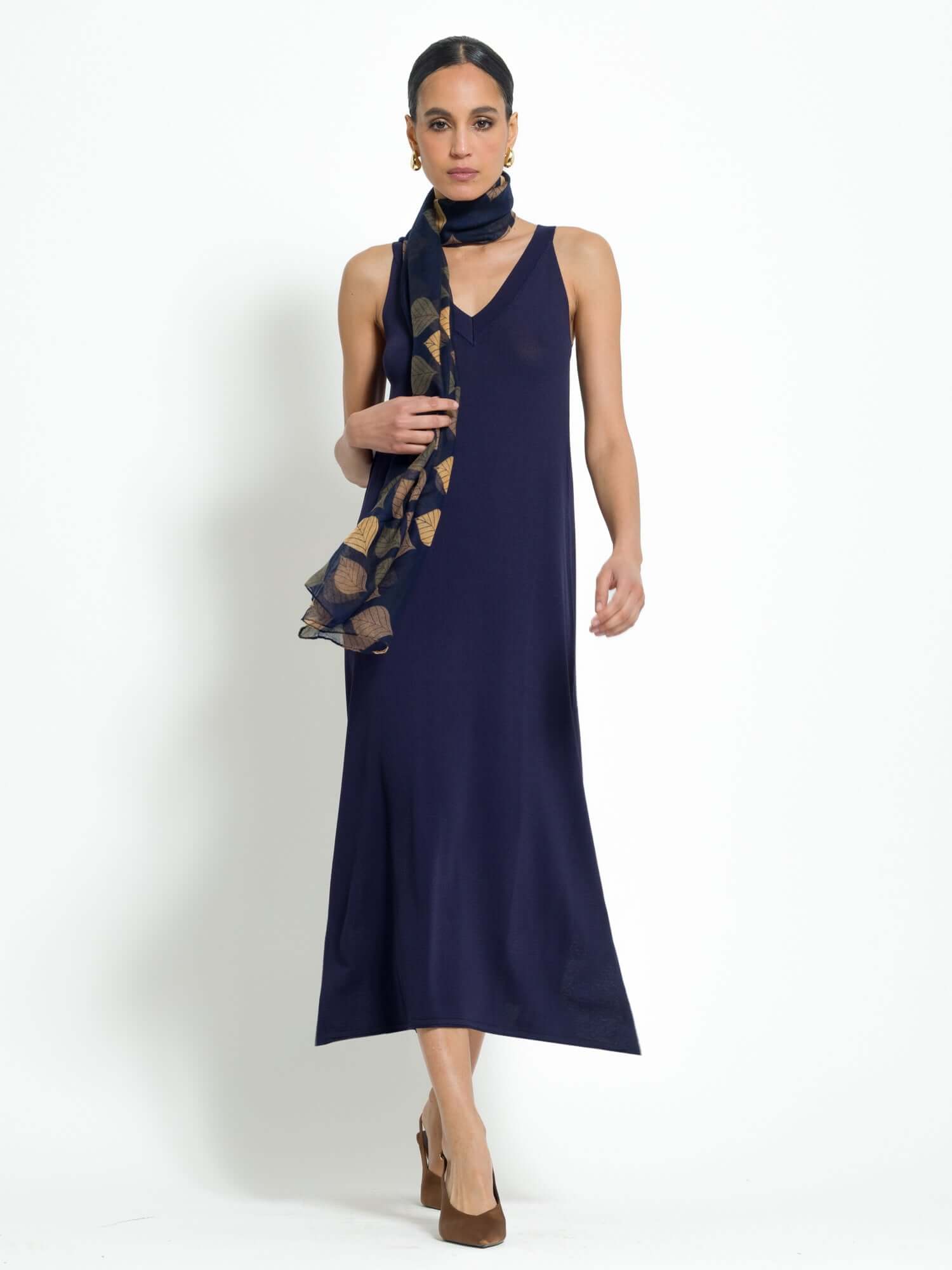 Abito midi in maglia BLU NAVY S - Main Image