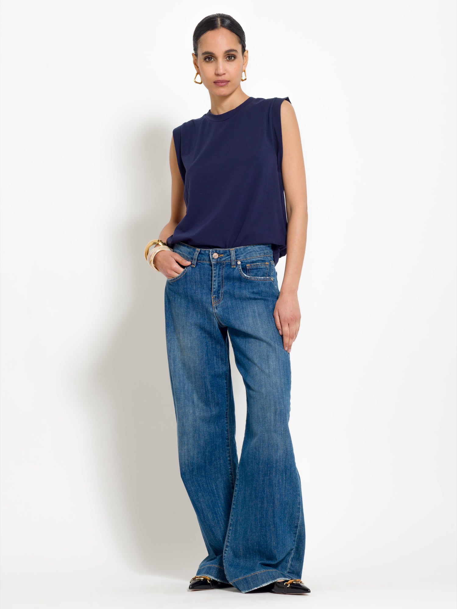 T-shirt fluida mezza manica aletta | Uncategorized da donna