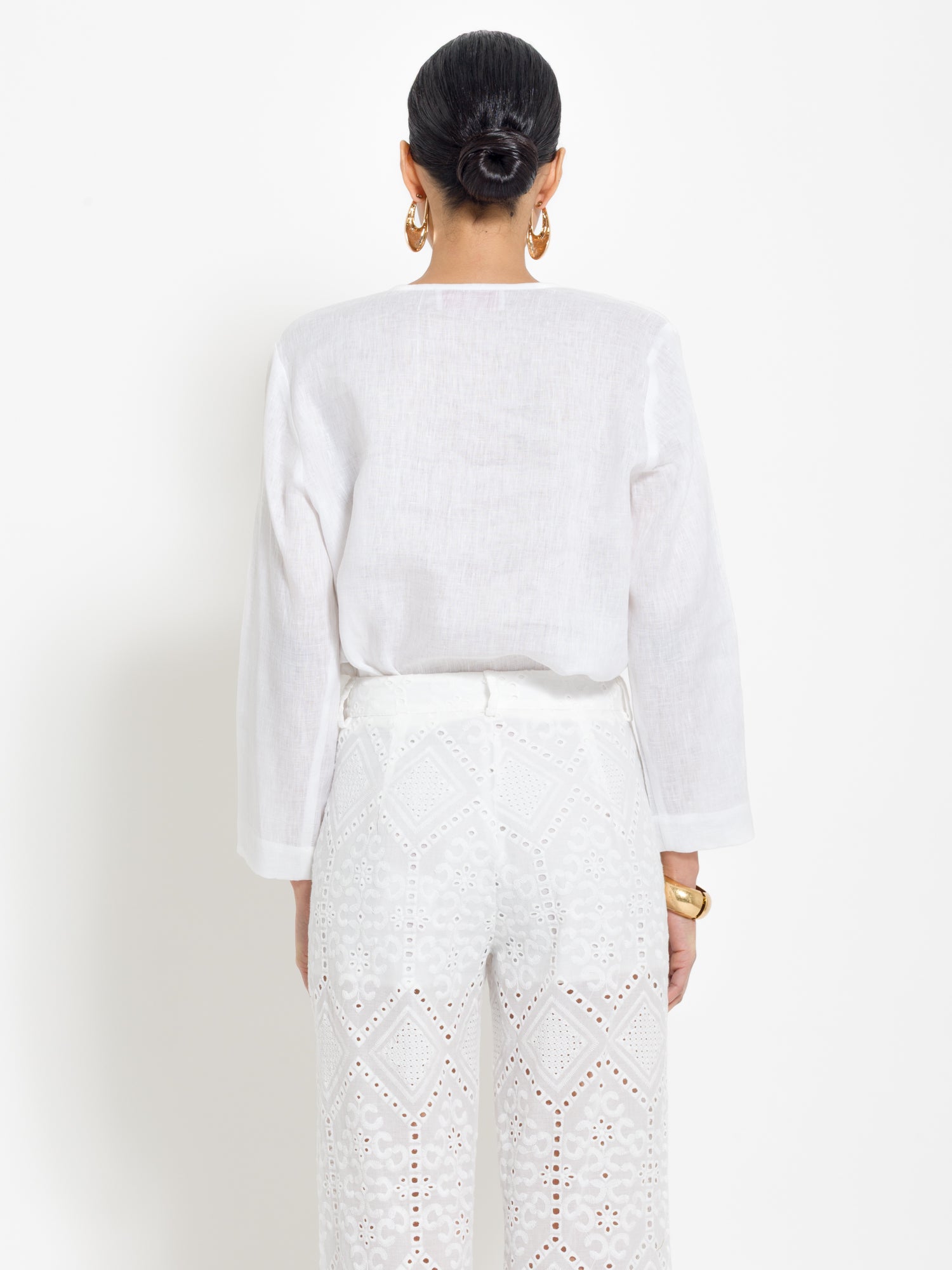 Blusa in lino con applicazione | Uncategorized da donna