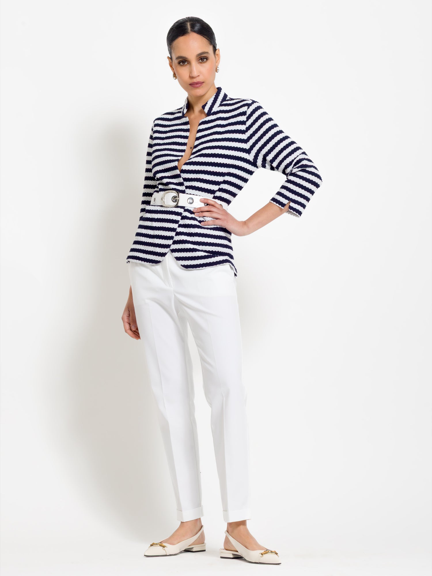 Giacca a righe in maglia | Uncategorized da donna