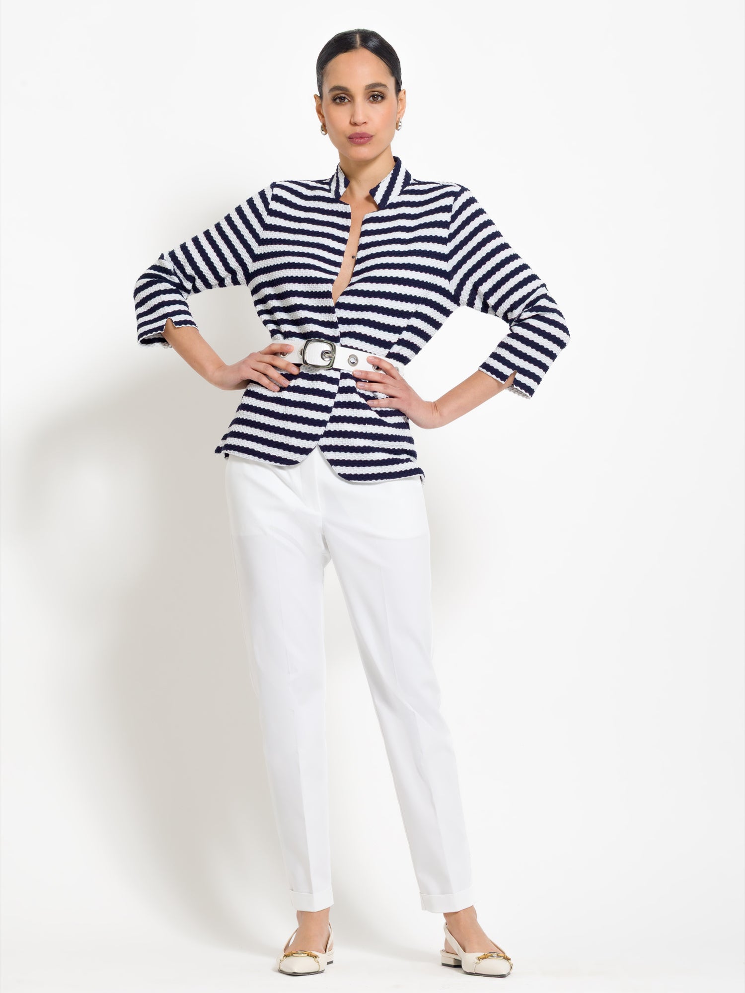 Giacca a righe in maglia | Uncategorized da donna