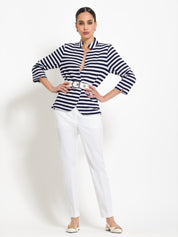 Giacca a righe in maglia | Uncategorized da donna