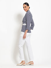 Giacca a righe in maglia | Uncategorized da donna