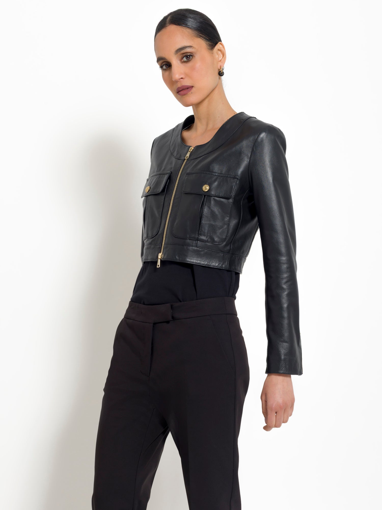 Giacca crop in pelle | Uncategorized da donna