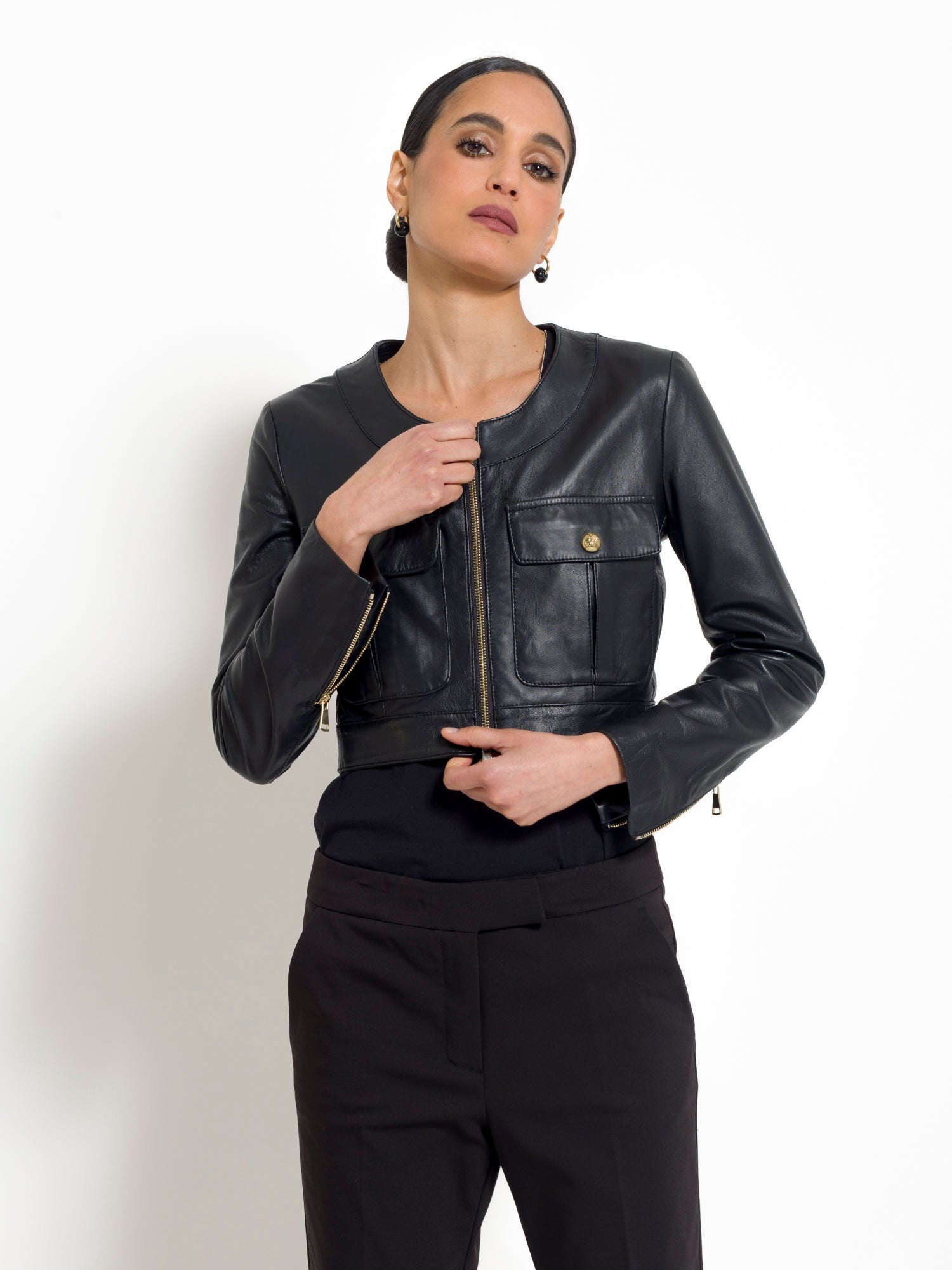 Giacca crop in pelle | Uncategorized da donna