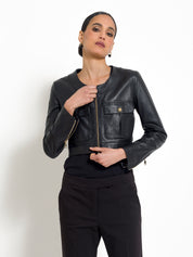 Giacca crop in pelle | Uncategorized da donna