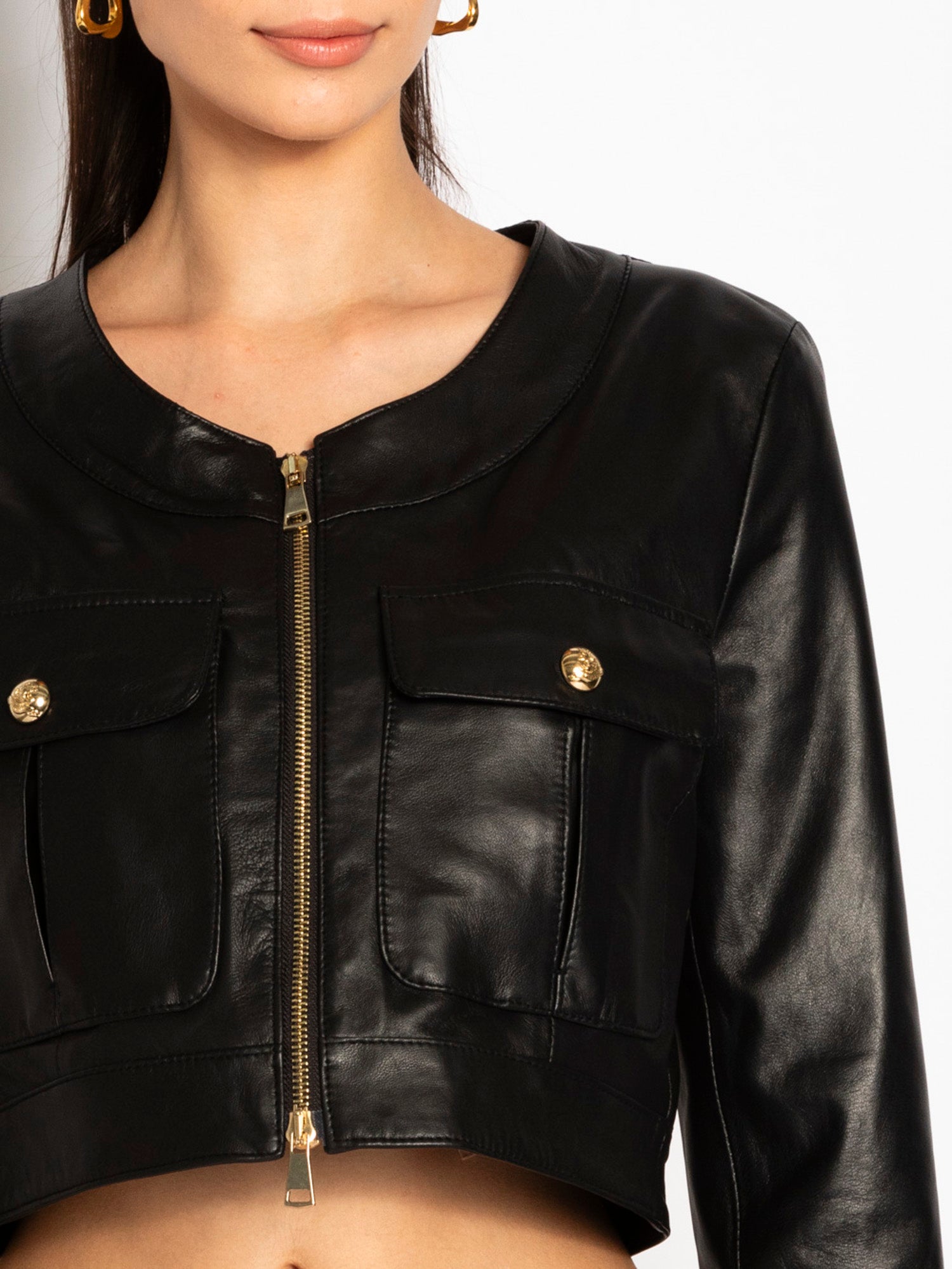 Giacca crop in pelle | Uncategorized da donna