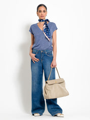 Foulard in seta stampata con piccolo pois | Uncategorized da donna