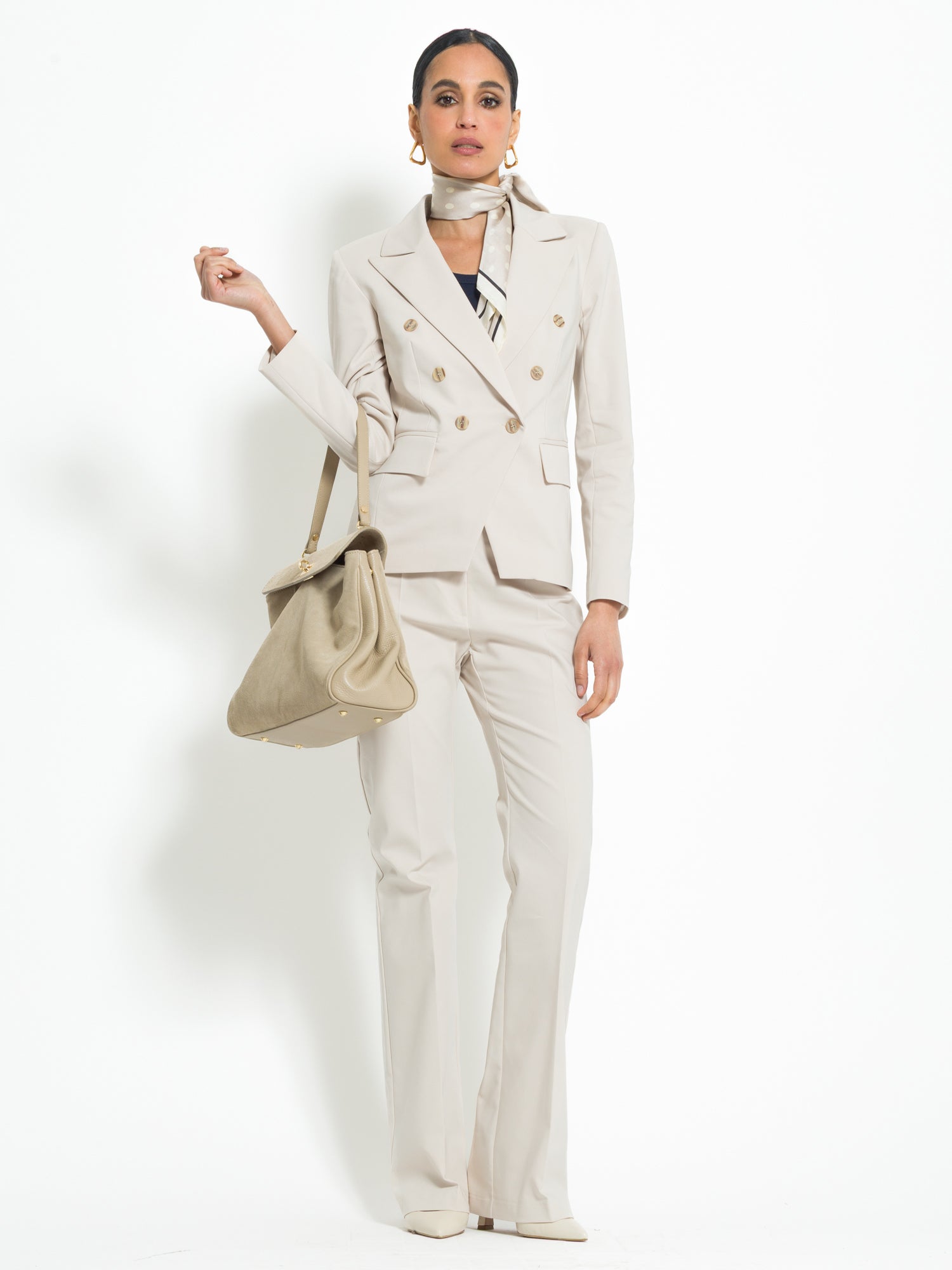 Foulard in seta stampata con piccolo pois | Uncategorized da donna