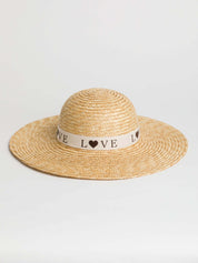 Cappello in paglia LOVE | Uncategorized da donna