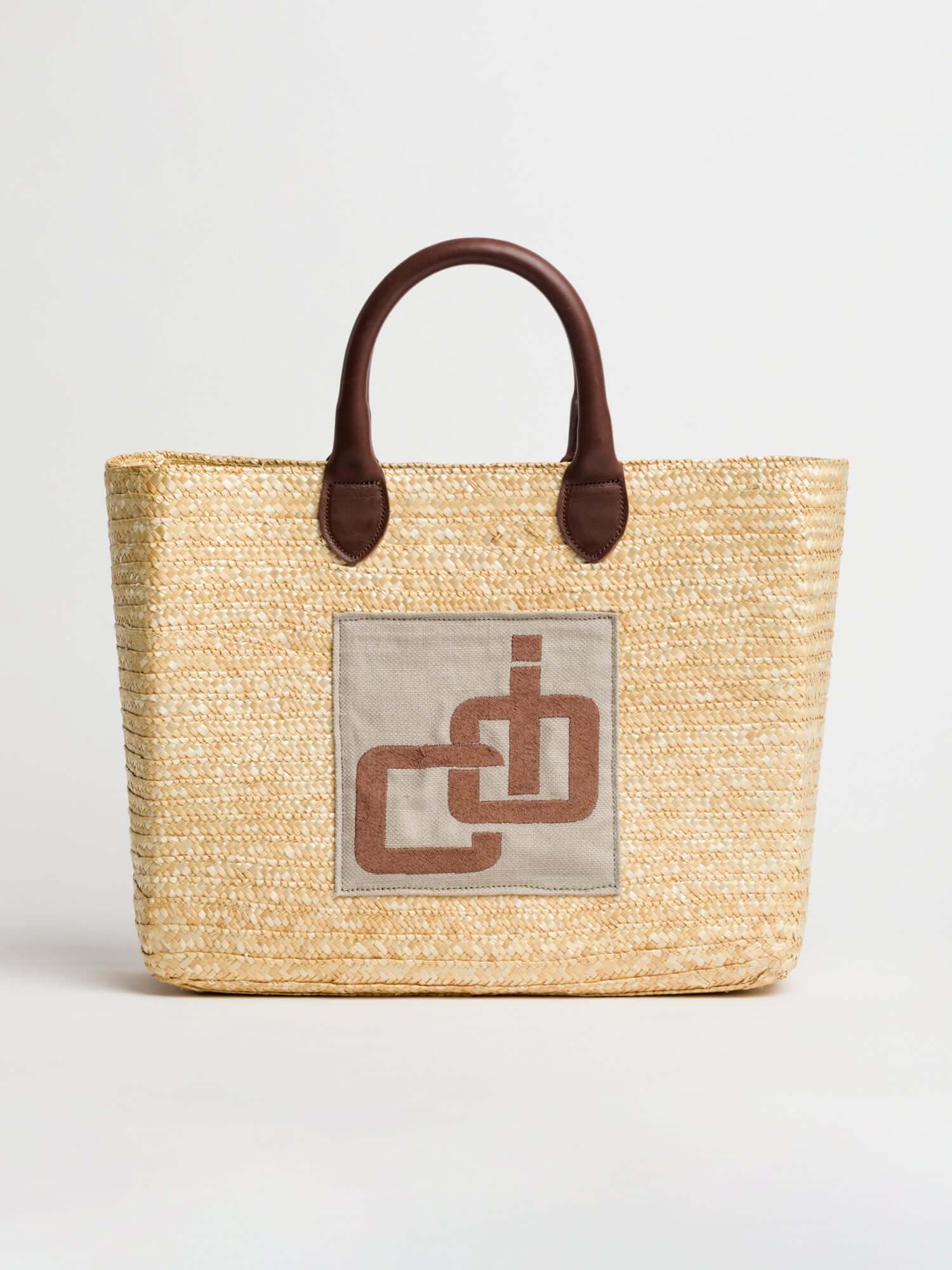 Cesta in paglia logo | Uncategorized da donna